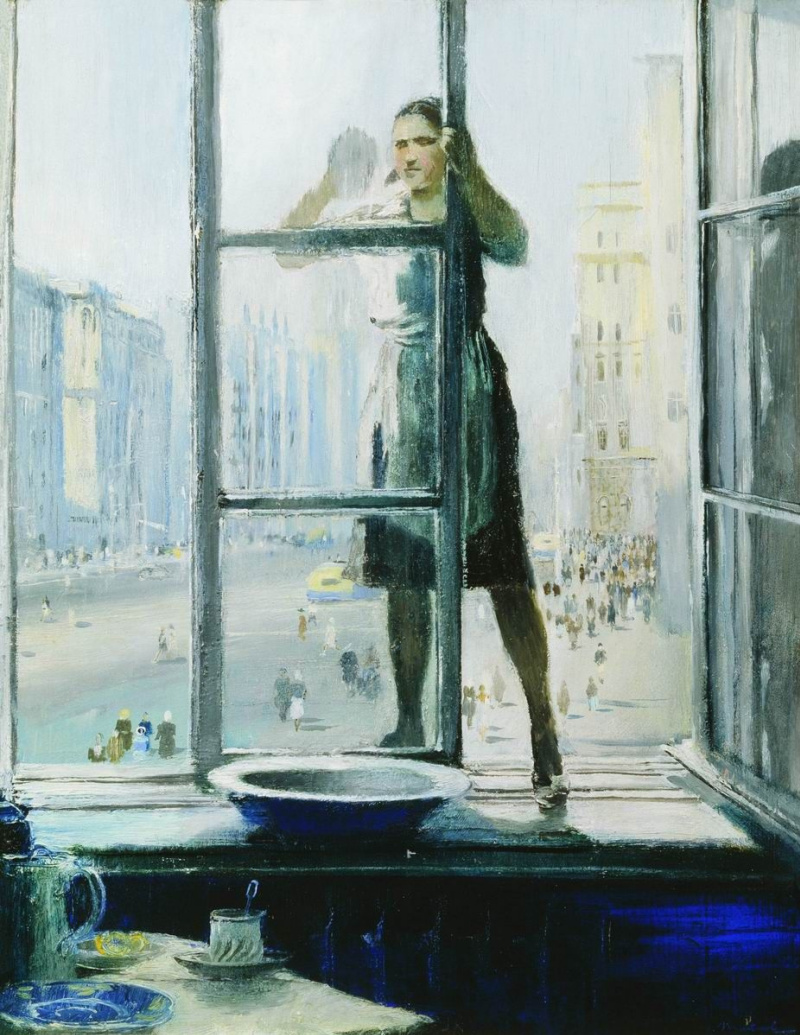 Юрий Иванович Пименов. "Весеннее окно". 1948.
